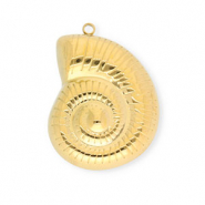 Stainless Steel - Rostfrei Stahl Anhänger Muschel Gold