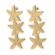 Trendy Ohrringe&nbsp;/&nbsp;Ohrstecker Seesterne mit Rostfrei Stahl-Stecker Gold