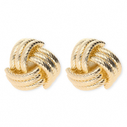 Statement Ohrringe / Ohrstecker Affenfaust mit Rostfrei Stahl-Stecker Gold