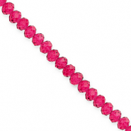 Top Glas Facett Perlen 6x5&nbsp;mm Rondellen Cherry pink