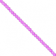 Top Glas Facett Perlen 3x2&nbsp;mm Rondellen Purple