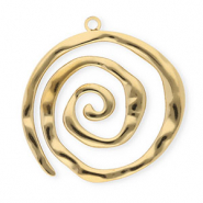 Stainless Steel - Rostfrei Stahl Anh&auml;nger Spirale Gold