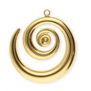 Stainless Steel - Rostfrei Stahl Anh&auml;nger Spirale Gold