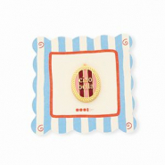 BY31&reg; Eco-brass (nachaltiges Messing) Anh&auml;nger mit Enamel Oval Ciao bella"" Gold-light pink-red