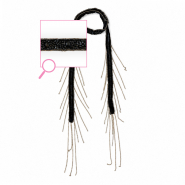 Organza-Choker mit Glasperlen Black-gold