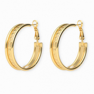 Ohrringe aus rostfreiem Edelstahl / Creolen Gold
