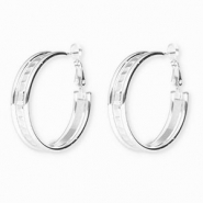 Ohrringe aus rostfreiem Edelstahl / Creolen Silver