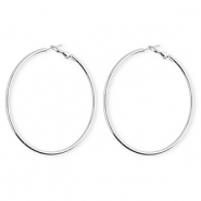 Ohrringe aus rostfreiem Edelstahl / Creolen Silver