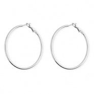 Ohrringe aus rostfreiem Edelstahl / Creolen Silver