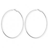 Ohrringe aus rostfreiem Edelstahl / Creolen Silver