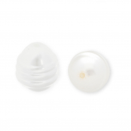 Imitationsperlen Eierförmig White