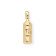 BY31&reg; Eco-brass (nachaltiges Messing) Anh&auml;nger Weinflasche Gold