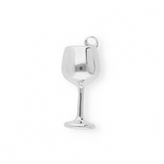 BY31&reg; Eco-brass (nachaltiges Messing) Anh&auml;nger Weinglas Silver