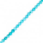 6 mm Naturstein Perlen Aquamarine blue