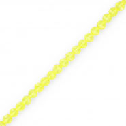 Top Glas Facett Perlen Rund 4 mm Yellow