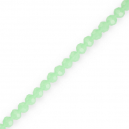 Top Glas Facett Perlen Rund 4 mm Mint green