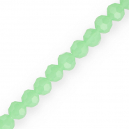 Top Glas Facett Perlen Rund 8 mm Mint green
