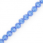 Top Glas Facett Perlen Rund 10 mm Sky blue