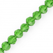 Top Glas Facett Perlen Rund 12 mm Grass green