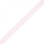 Top Glas Facett Perlen Rund 4 mm Light pink