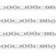 Rostfreier Edelstahl Schmuckzubeh&ouml;r Gliederkette Figaroglied Silver