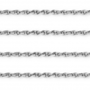 Rostfreier Edelstahl Schmuckzubeh&ouml;r Gliederkette Twist Silver
