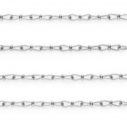 Rostfreier Edelstahl Schmuckzubeh&ouml;r Gliederkette Fantasieglied Silver