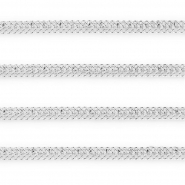 Rostfreier Edelstahl Schmuckzubeh&ouml;r Gliederkette Doppel-Gourmetglied Silver