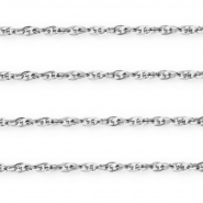 Rostfreier Edelstahl Schmuckzubeh&ouml;r Gliederkette Twist Silver