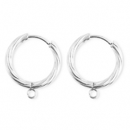 BY31&reg; Schmuckzubeh&ouml;r aus rostfreiem Edelstahl Ohrringe / Ohrstecker Twisted mit &Ouml;se Silver