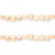 Imperfekten S&uuml;&szlig;wasserperlen rund 7-9mm Peach rose