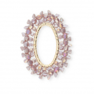 Top Facett Anhänger Oval Sweet lilac AB-gold