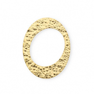 Rostfreier Edelstahl Schmuckzubehör Zwischenstück Oval Gold