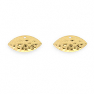 Rostfreier Edelstahl Schmuckzubehör Ohrringe / Ohrstecker Oval mit Öse Gold