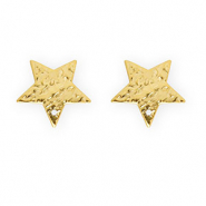Rostfreier Edelstahl Schmuckzubehör Ohrringe / Ohrstecker Stern mit Öse Gold