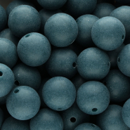 14 mm DQ Acrylperlen Petrol blue