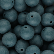 16 mm DQ Acrylperlen Petrol blue
