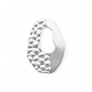 Rostfreier Edelstahl Anh&auml;nger Oval Silver