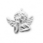 Anh&auml;nger aus rostfreiem Edelstahl, Engel Silver