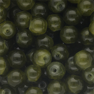 8 mm Glasperlen Army green