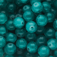 8 mm Glasperlen Teal green