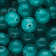 12 mm Glasperlen Teal green