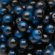 12 mm Glasperlen Black-blue