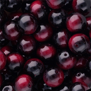 14 mm Glasperlen Black-berry wine red
