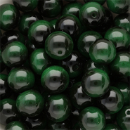 12 mm Glasperlen Black-dark green