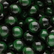14 mm Glasperlen Black-dark green