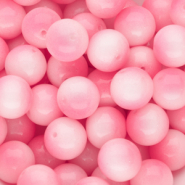 12 mm Glasperlen Pink-white