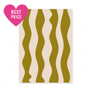 BY31® SchmuckKarten Wellen Olive green-crème