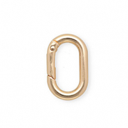 Zubehör für Schlüsselanhänger, Karabiner oval Gold