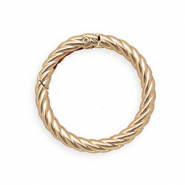 Zubehör für Schlüsselanhänger, Karabiner rund twisted Gold